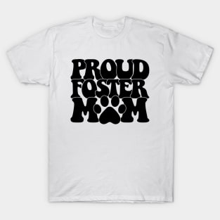 Proud Foster Mom Groovy T-Shirt